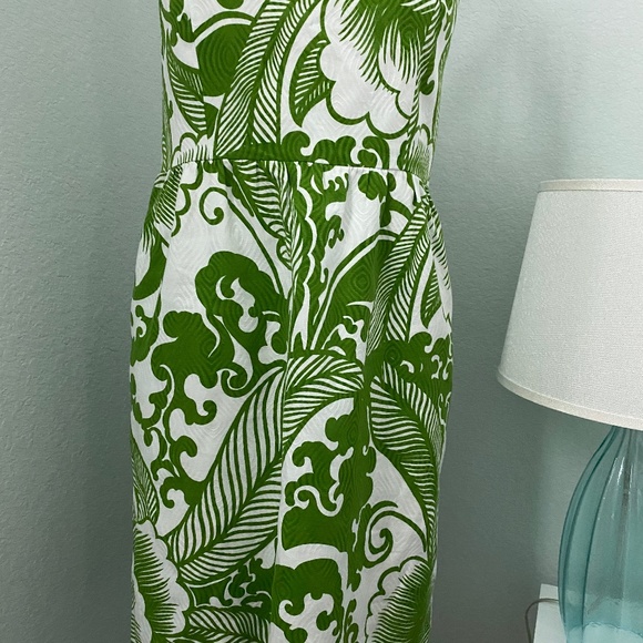 EUC Milly Green White Cotton Dress Sz 12 - Picture 2 of 13